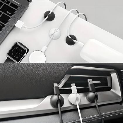 Kép valamiből 5 db öntapadós kábelrögzítő - fekete