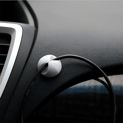 Kép valamiből 5 db öntapadós kábelrögzítő - fehér