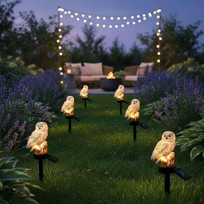 Kép Napelemes kerti világítás bagoly
