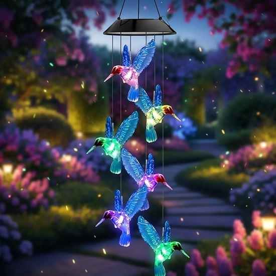 Kép valamiből Napelemes függő dekoráció – repülő kolibrik