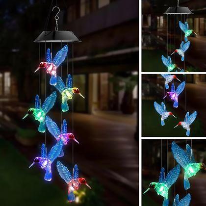 Kép valamiből Napelemes függő dekoráció – repülő kolibrik