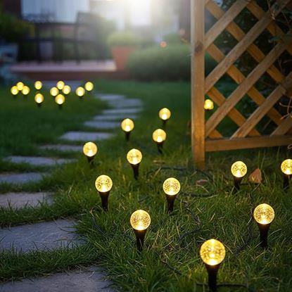 Kép Napelemes buborékos talajlámpa, 10 db