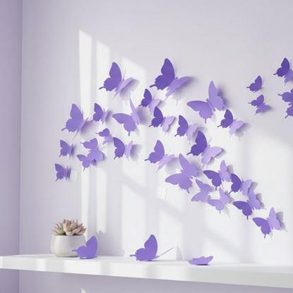 Kép 3D pillangók a falra