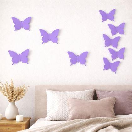 Kép valamiből 3D pillangók a falra - lila