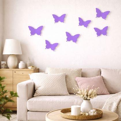Kép valamiből 3D pillangók a falra - lila