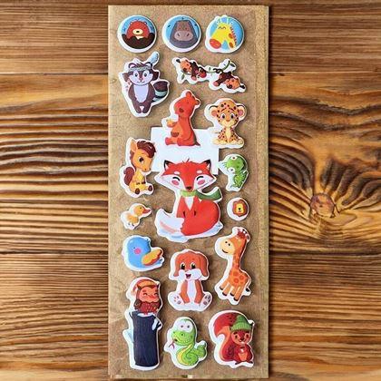 Kép valamiből Domború matricák állatkákkal  -  róka és barátai