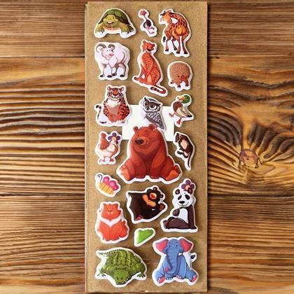 Kép valamiből Domború matricák állatkákkal  -  mackó és barátai