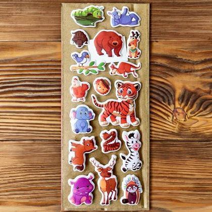 Kép valamiből Domború matricák állatkákkal  -  tigris és barátai