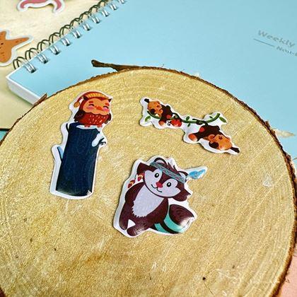 Kép valamiből Domború matricák állatkákkal  -  róka és barátai