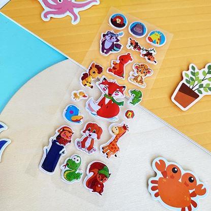 Kép Domború matricák állatkákkal 