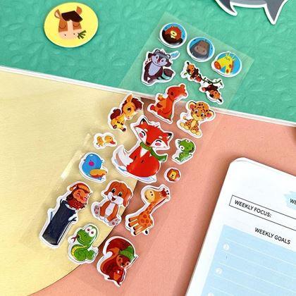 Kép valamiből Domború matricák állatkákkal  -  róka és barátai