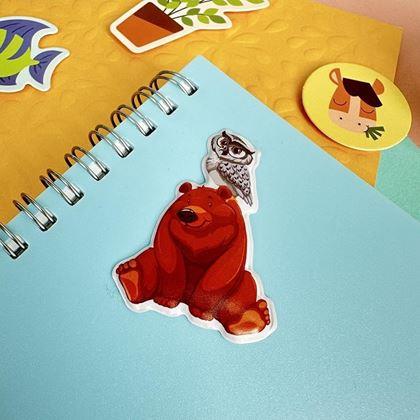 Kép valamiből Domború matricák állatkákkal  -  mackó és barátai