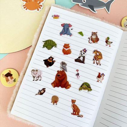 Kép valamiből Domború matricák állatkákkal  -  mackó és barátai