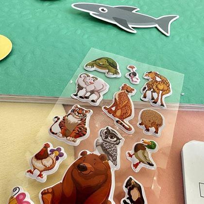 Kép valamiből Domború matricák állatkákkal  -  mackó és barátai