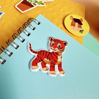 Kép valamiből Domború matricák állatkákkal  -  tigris és barátai