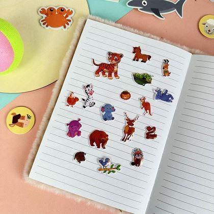 Kép valamiből Domború matricák állatkákkal  -  tigris és barátai