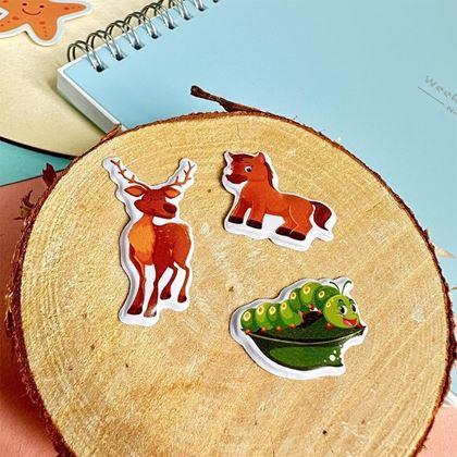 Kép valamiből Domború matricák állatkákkal  -  tigris és barátai