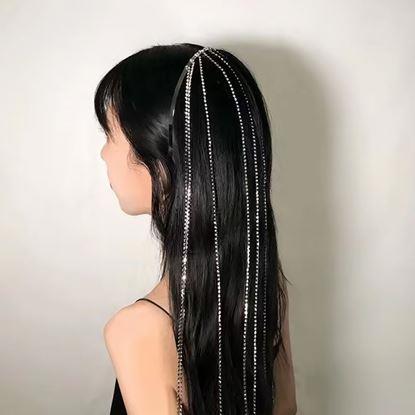 Kép Díszes fejpánt strasszos láncokkal