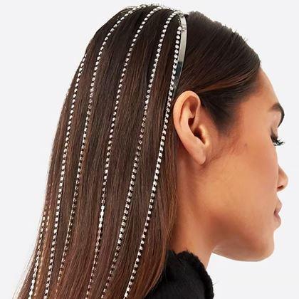 Kép valamiből Díszes fejpánt strasszos láncokkal