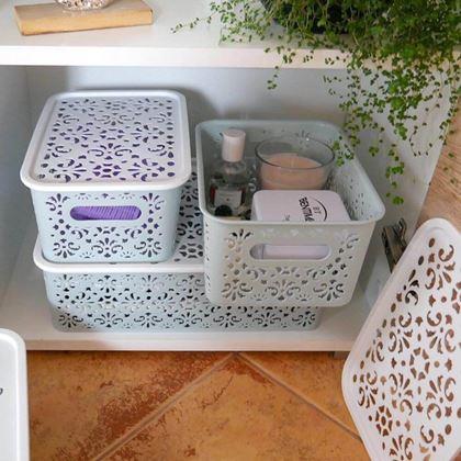 Kép valamiből Kis tárolódoboz tetővel  -  kék