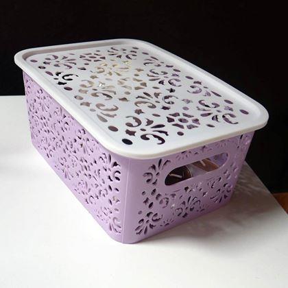 Kép valamiből Kis tárolódoboz tetővel  -  kék