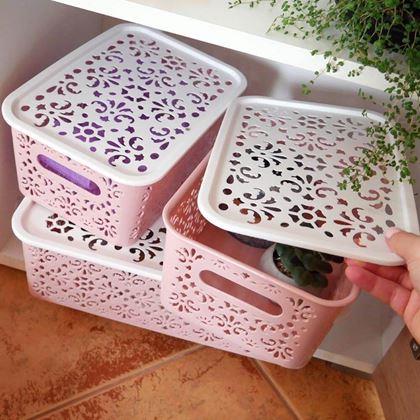 Kép valamiből Kis tárolódoboz tetővel  -  kék