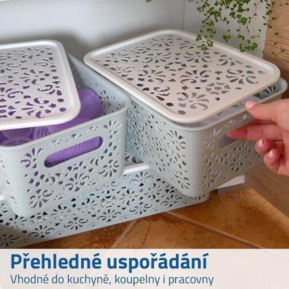 Kép valamiből Kis tárolódoboz tetővel  -  kék