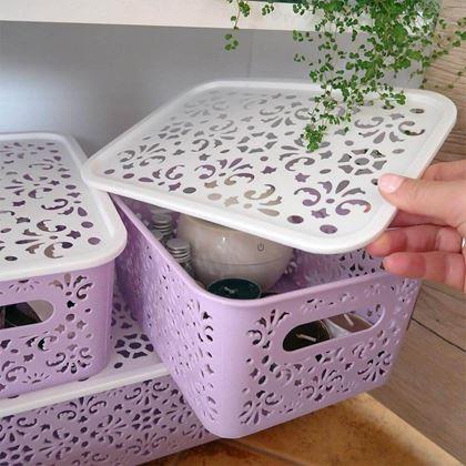 Kép valamiből Kis tárolódoboz tetővel  -  kék