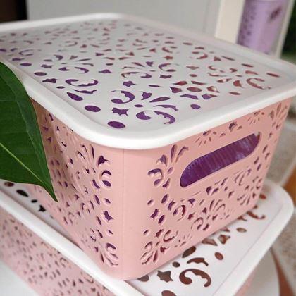 Kép valamiből Kis tárolódoboz tetővel  -  kék