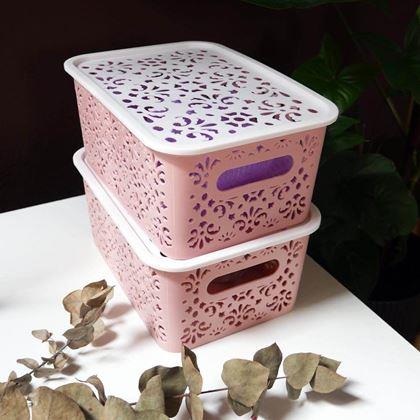 Kép valamiből Kis tárolódoboz tetővel  -  kék