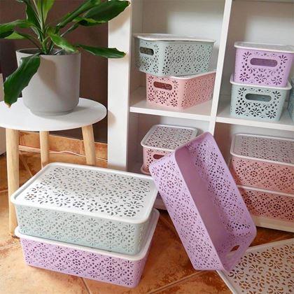 Kép valamiből Kis tárolódoboz tetővel  -  kék