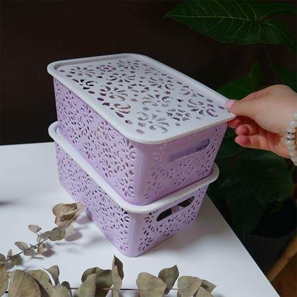 Kép valamiből Kis tárolódoboz tetővel  -  kék