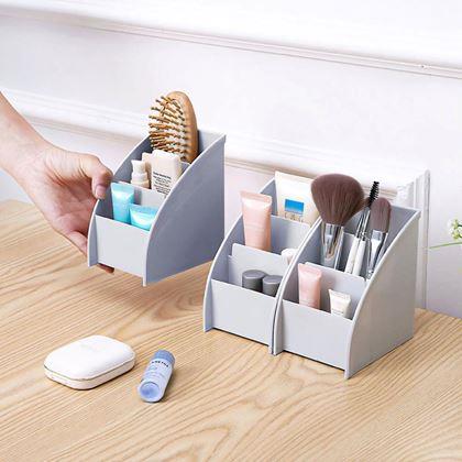 Kép valamiből Asztali rendszerező rekeszekkel  -  világosszürke