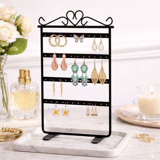 Kép valamiből Stojan na šperky a náušnice kovový - černý - 