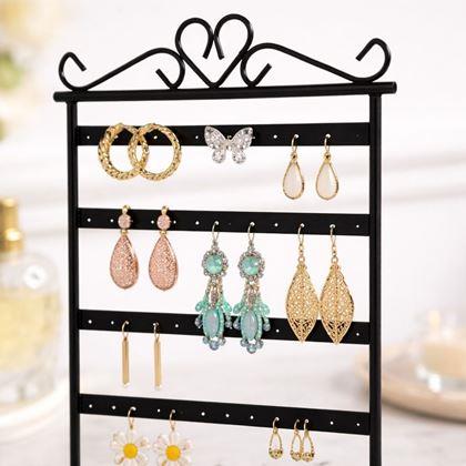 Kép valamiből Stojan na šperky a náušnice kovový - černý - 