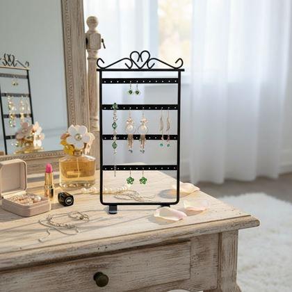 Kép valamiből Stojan na šperky a náušnice kovový - černý - 