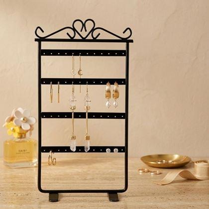 Kép valamiből Stojan na šperky a náušnice kovový - černý - 