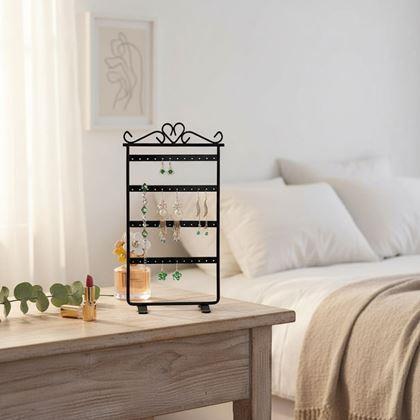 Kép valamiből Stojan na šperky a náušnice kovový - černý - 