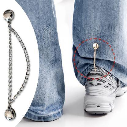 Kép Mágneses láncos nadrágszár-rövidítő csat – ezüst