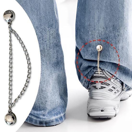 Kép valamiből Mágneses láncos nadrágszár-rövidítő csat – ezüst