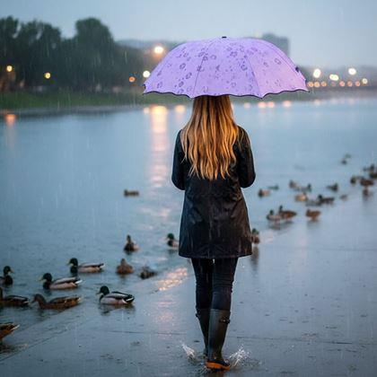 Kép valamiből Varázsesernyő összecsukható - lila 