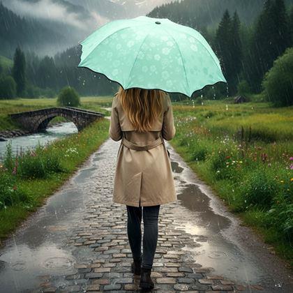 Kép valamiből Varázsesernyő összecsukható -  mentolszínű