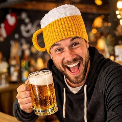 Kép Kötött sapka - füllel ellátott korsó