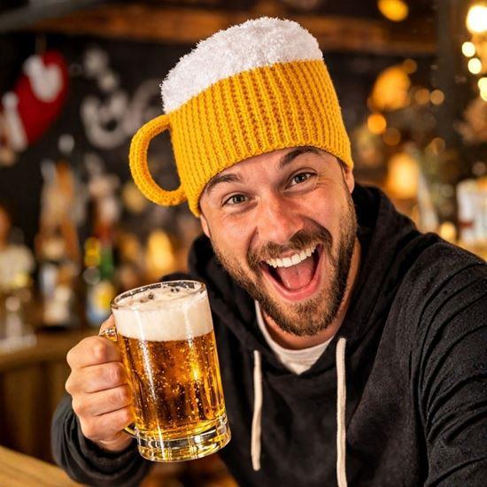 Kép valamiből Kötött sapka - füllel ellátott korsó