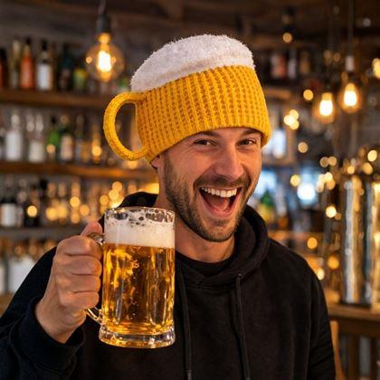 Kép valamiből Kötött sapka - füllel ellátott korsó