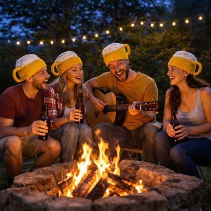 Kép valamiből Kötött sapka - füllel ellátott korsó