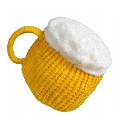 Kép valamiből Kötött sapka - füllel ellátott korsó