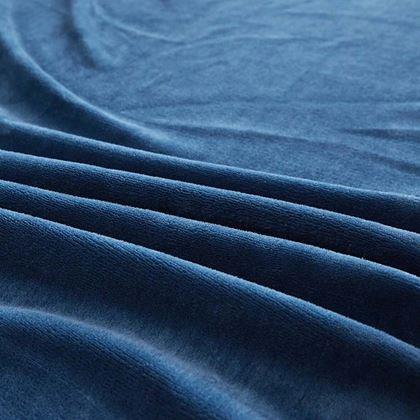 Kép valamiből Mikroplüss lepedő 180 x 200 cm  - sötétkék