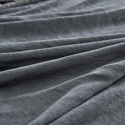 Kép valamiből Mikroplüss lepedő 180 x 200 cm  - sötétszürke