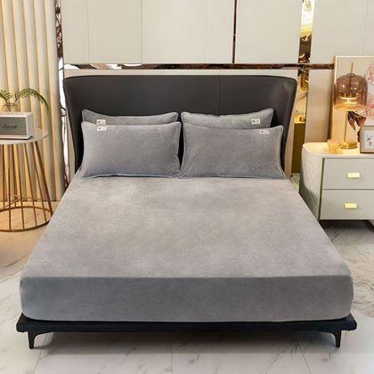 Kép valamiből Mikroplüss lepedő 90 x 200 cm  - világosszürke